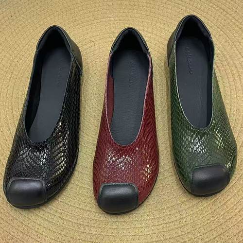 时尚奶奶鞋法式亮片复古