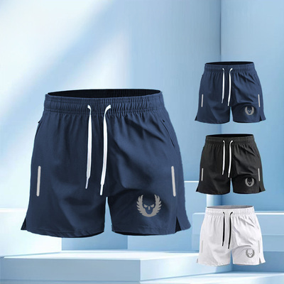 俄勒冈运动跑步短裤男夏速干冰丝三分宽松薄款健身马拉松训练裤