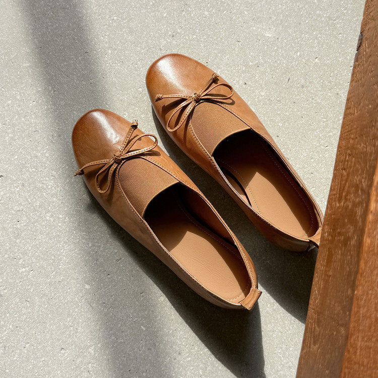真皮2026里外全皮法式水洗牛皮平底单鞋蝴蝶结玛丽珍芭蕾舞鞋子,女鞋,棉鞋,淘宝优惠券,粉丝福利购,淘宝优惠卷