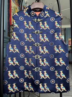 高定款 手工织蜀锦 国风五彩翟鸟 中国风 原创女装 国风 上衣马甲