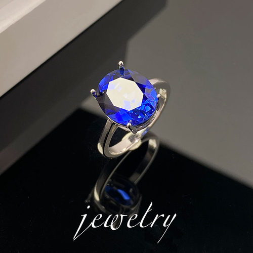 雅轩珠宝女S925银戒指空托简约