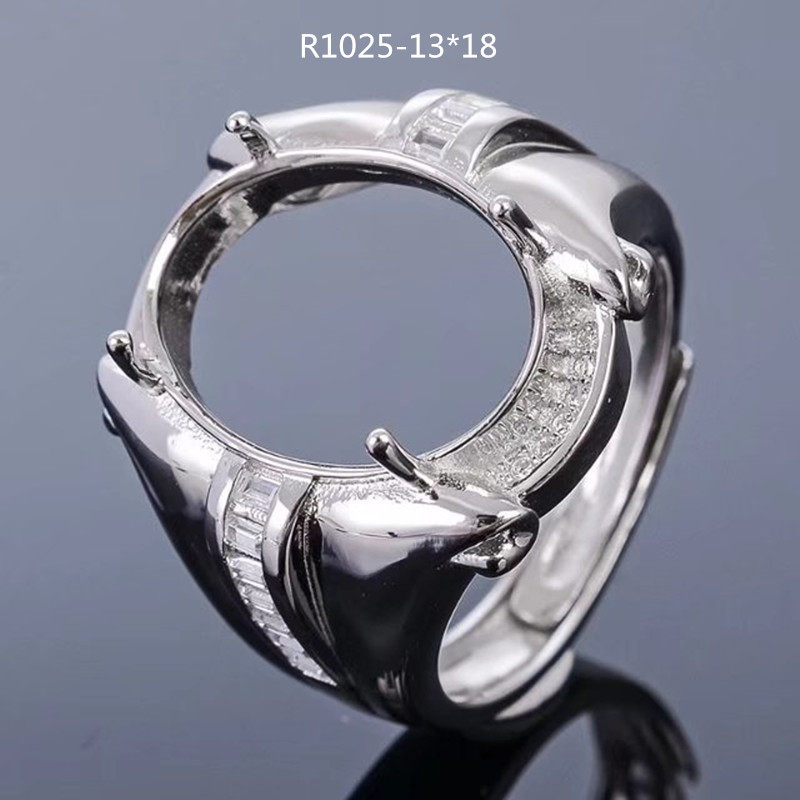 diy戒指空托S925纯银男戒银托