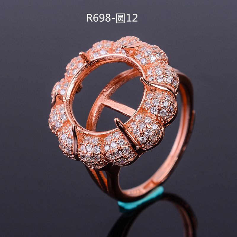 新品925银戒托活口未镶嵌diy