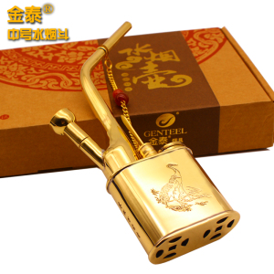 金泰纯铜水烟斗 水烟壶水过滤水烟筒烟丝烟卷老式复古水烟袋两用