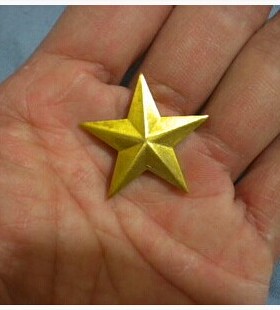 纯五角星纯手工纯铜皮带装饰的