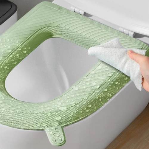 2个四季通用粘贴式防水手提马桶垫可爱家用坐便垫DL