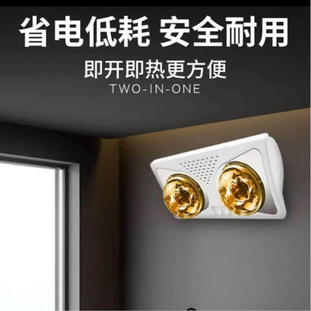 浴霸取暖器壁挂节能电暖气家用卫生间洗澡免打孔挂墙壁二灯防爆
