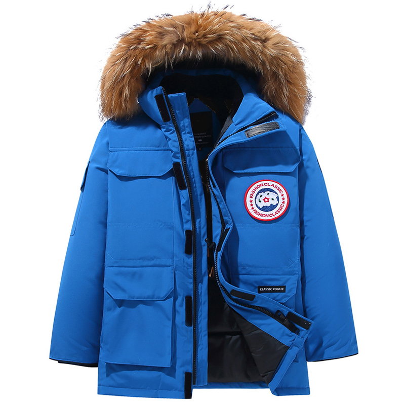 08远征Fire Goose华鹅牌羽绒服工装加拿大派克大衣白鸭绒厚外套