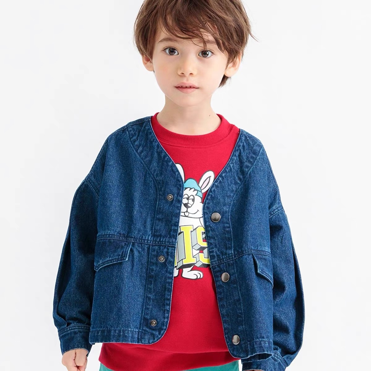 春秋季宽松舒适外套男女童开衫