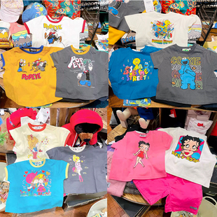 原D 可爱卡通帅气短袖 T恤男女童装 M@rkeys纯棉