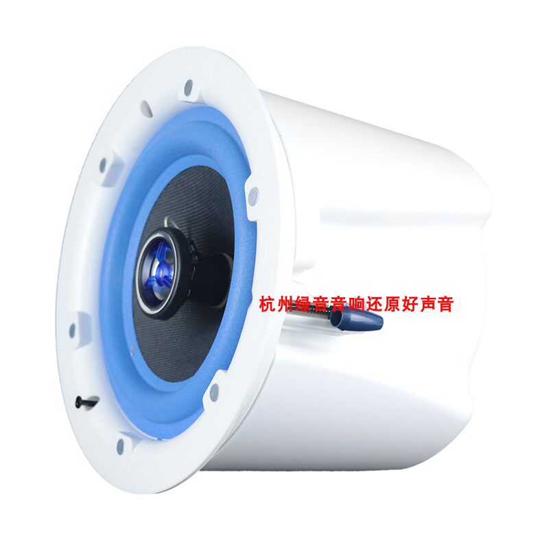 高档同轴吸顶吊顶音响家用定压定阻可调节室内会议室喇叭音箱