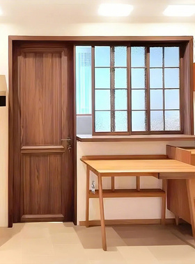 门窗定制室内门窗折叠推拉窗上下折叠窗服装咖啡店实木玻璃门联窗