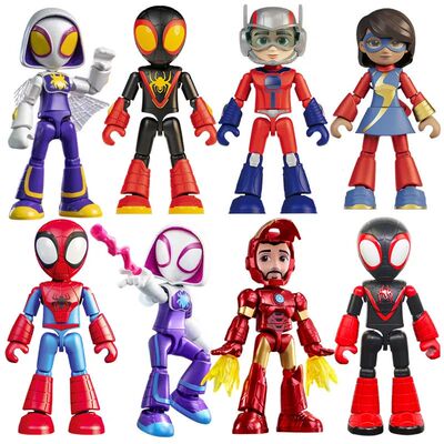 Marvel Spider Man Amazing friends Splicing toys 12cm Iron ma