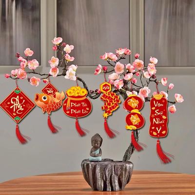 6pcs Chinese Lunar New Years Decoration 2026 Spring Featival