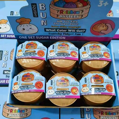 8.5cm New Glitter Dumpling Glitter Dumpling Squishy with Box