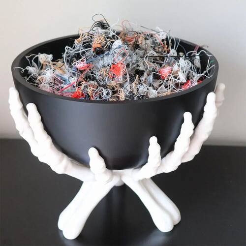 Halloween Candy Bowl Gothic Skeleton Hands Candy Storage Hol