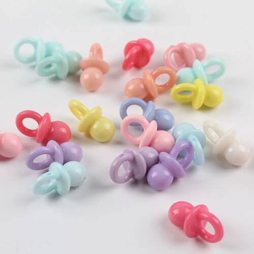 New Cute 20pcs Pink Blue Transparent Mini Pacifiers for Boy