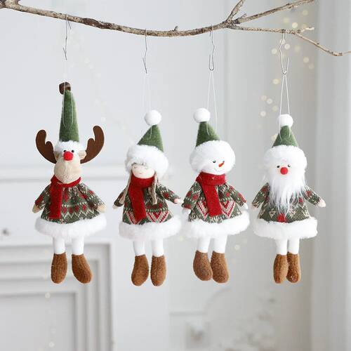 Christmas decoration fabric doll small figurine pendant plus