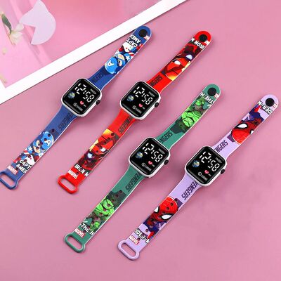 Sports Spiderman Children Watches for Boys Iron Man Captain
