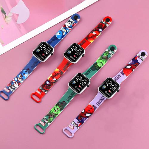 Sports Spiderman Children Watches for Boys Iron Man Captain