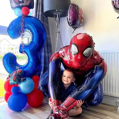 3D Spiderman Decorations Kids Balloon The Avengers Aluminum