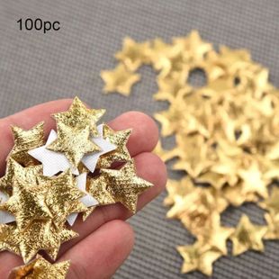 Stars For Foam Gold Fabr Decor Silver Party 100Pcs Christmas