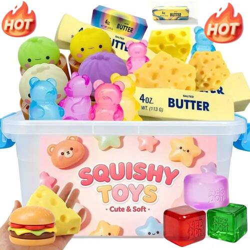 *Multi Slow-Rising Squishy, Random Includes: Cheese Squeeze