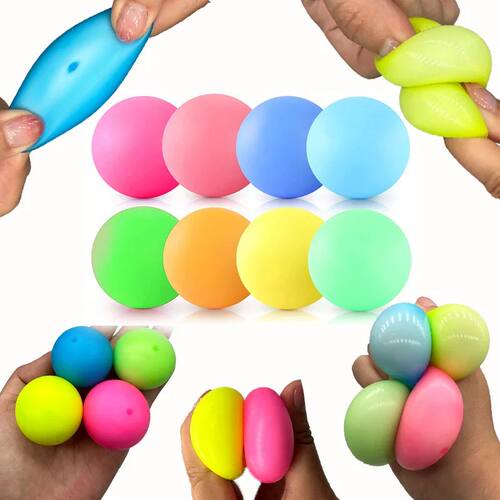 5-20 PCS Rainbow Flour Balls Stress Ball Stress Relief Squee