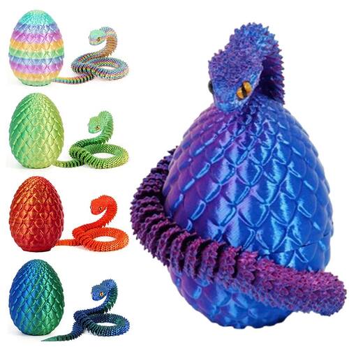 30cm 3D Printed Viper Snake Egg Crystal Dragon Egg Fidget To