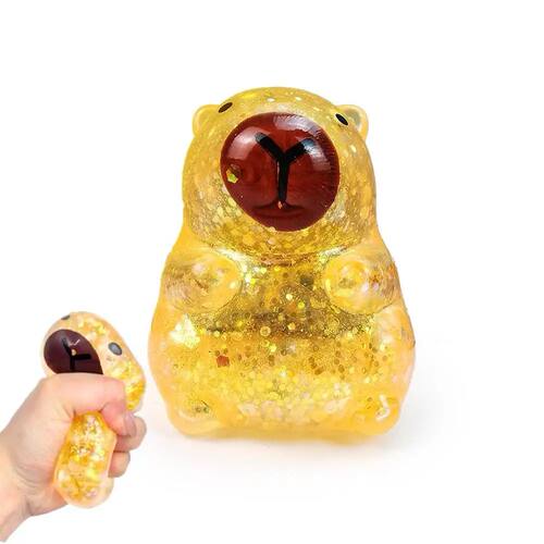 Glitter Capybara Bear Squishy Fidget Toy Colorful Sensory St