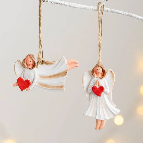 Merry Christmas Resin Christmas Santa/angel/Snowman Pendant