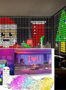 400-800 LED RGB Smart Curtain Lights with Music,App Controls