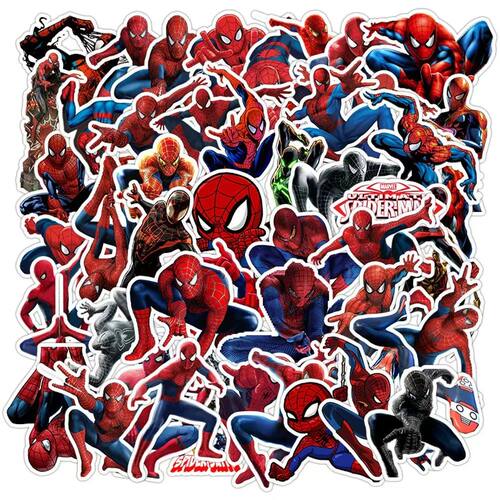1 Pack Anime Sticker Spiderman Action Figures Hero Character