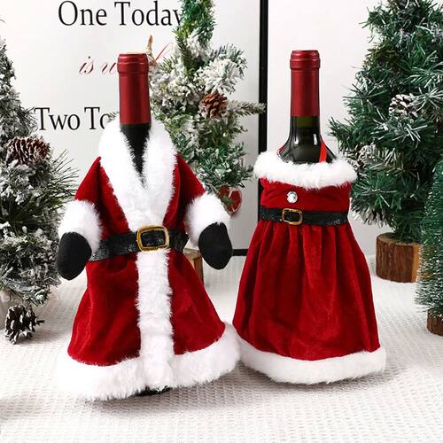 Runtow 1pcs Christmas Creative Dress and Skirt Design Wine B