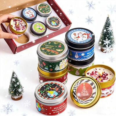 Christmas Atmosphere Aromath Set Gift DIY Soy Wax Dried Flor