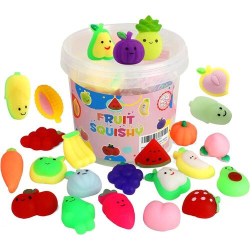 12/36PCS Mini Kawaii Cute Fruit Vegetable Banana Grape Mochi