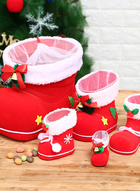 Christmas Stocking Decoration Pendant Candy Boots Gift Bag S