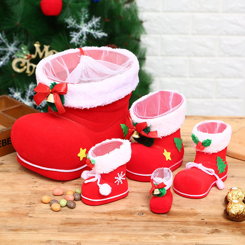 Christmas Stocking Decoration Pendant Candy Boots Gift Bag S