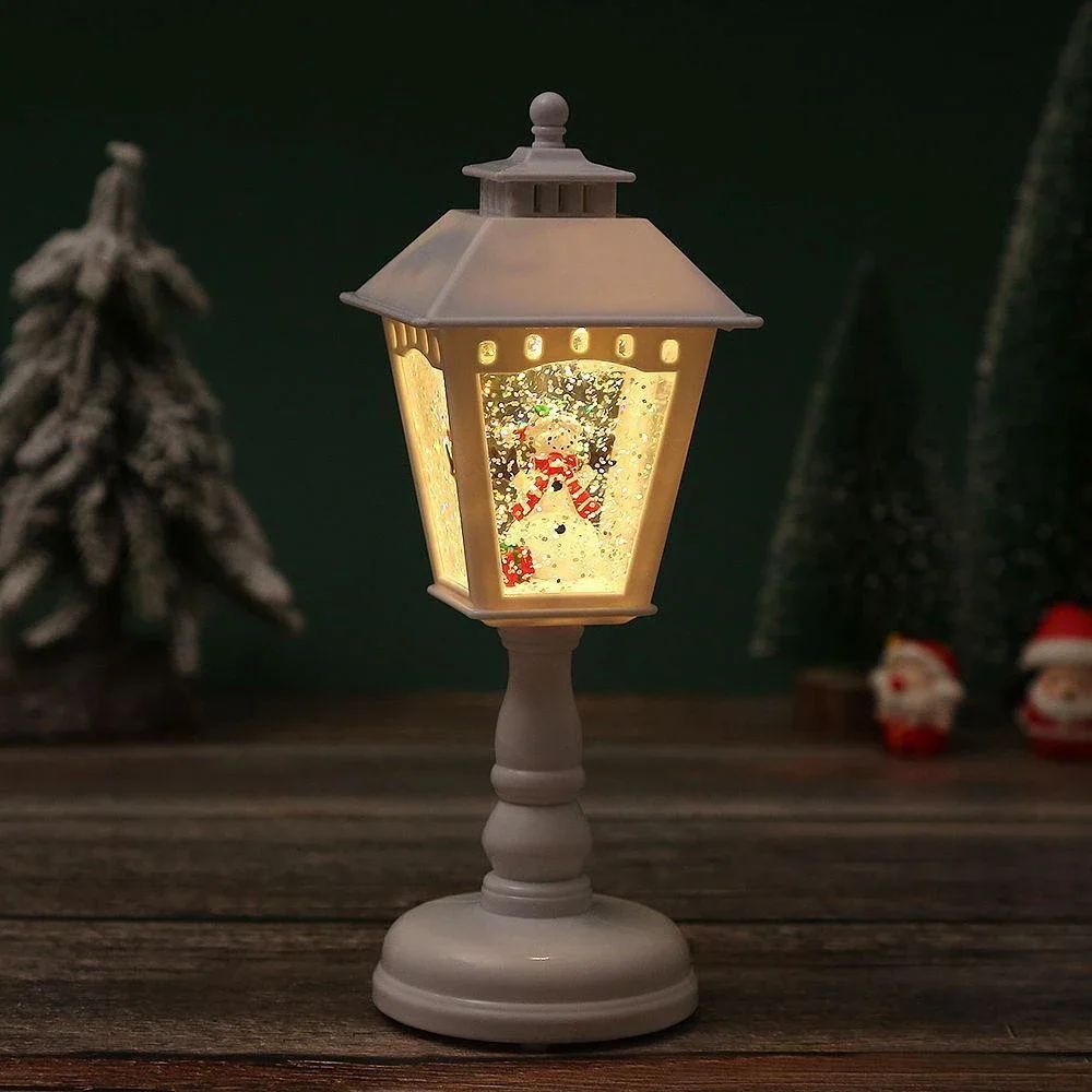 Christmas Music Snowball Lights, Santa Snowman Decorative Li