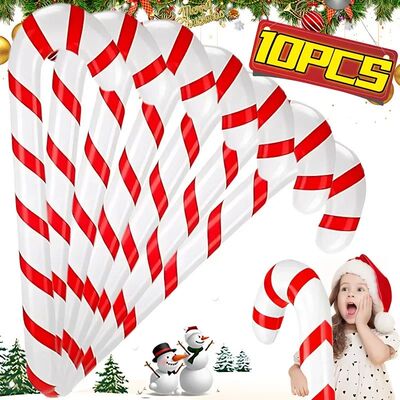 2025 Christmas Inflatable Candy Canes Red Green Balloons Chr