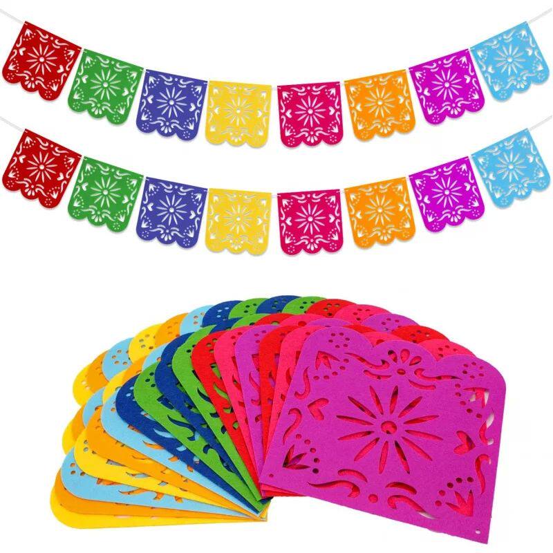 Mexican Party Decorations Banner, Colorful Día De Los Muert