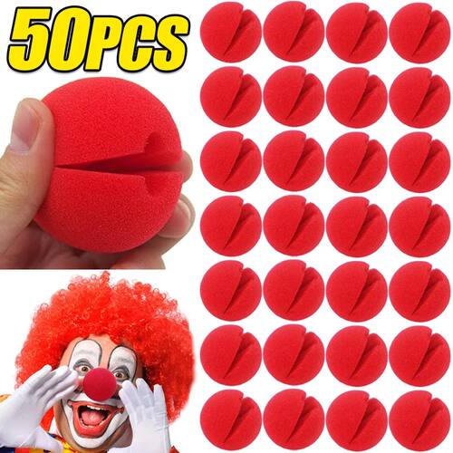 50/5pcs Red Ball Foam Clown Nose Halloween Party Cosplay Cos