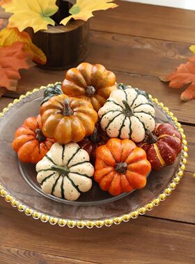 10Pcs Artificial Pumpkin Halloween Decorations for Home Mini