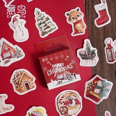 46pcs Merry Christmas Sticker Pack DIY Decorative Stationery