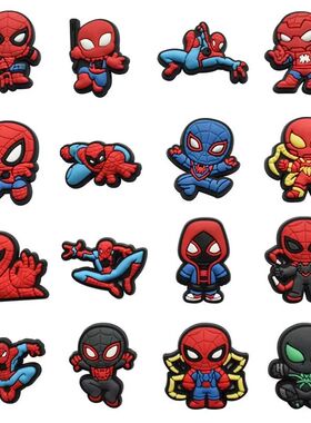 16pcs OK Little Spider Shoe Charms for Clogs Bubble Slides S