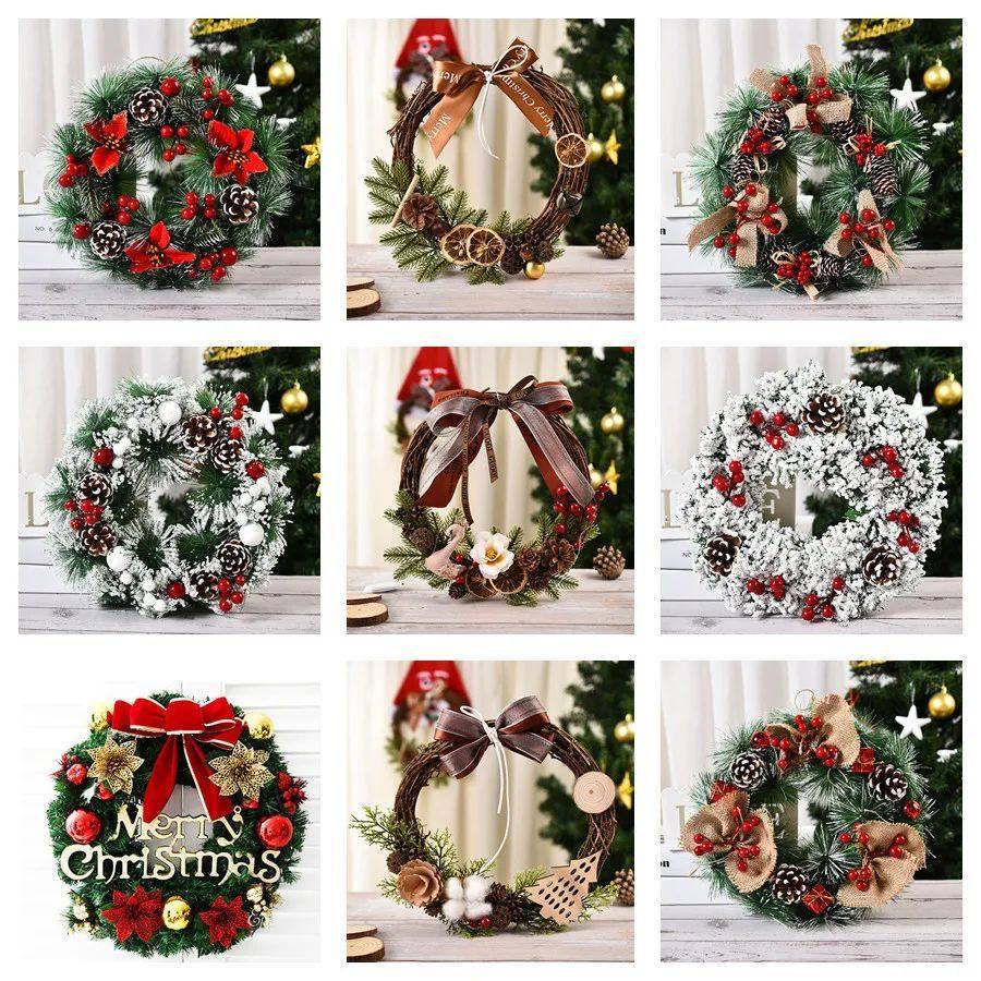 Christmas decorations, wreaths, window arrangements, door ha