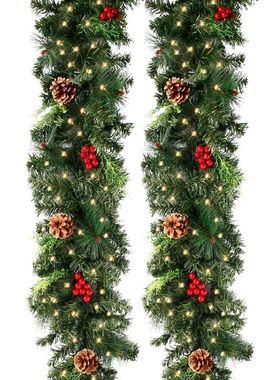 Christmas Wreaths with Pinecones Red Berries Artificial Chri