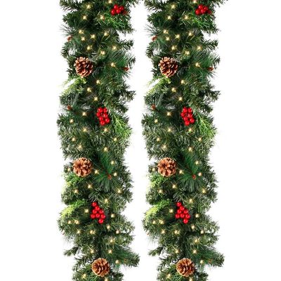 Christmas Wreaths with Pinecones Red Berries Artificial Chri