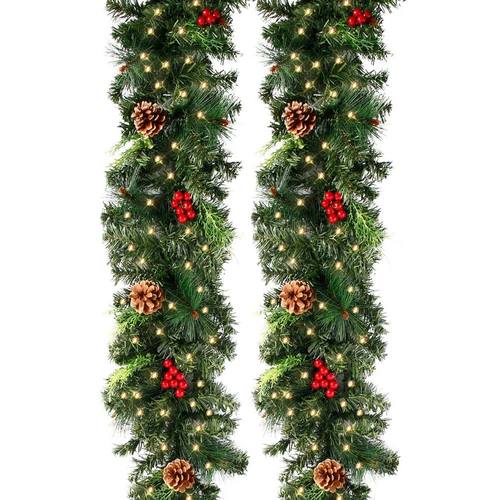Christmas Wreaths with Pinecones Red Berries Artificial Chri