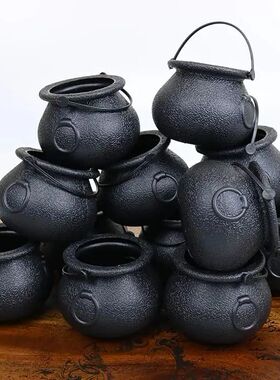 Witch Cauldron Buckets Set, Halloween Candy Bowls for Partie